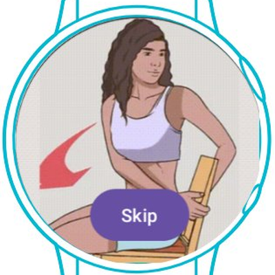Back stretch guided intervention on smartwatch